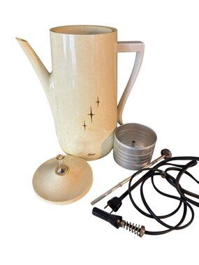 Oster Beige Electric Coffee Percolator Mid Century Modern Tested